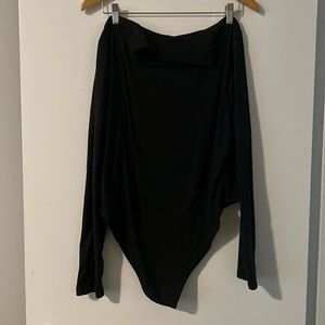 SHEIN Black Long-Sleeve Bodysuit